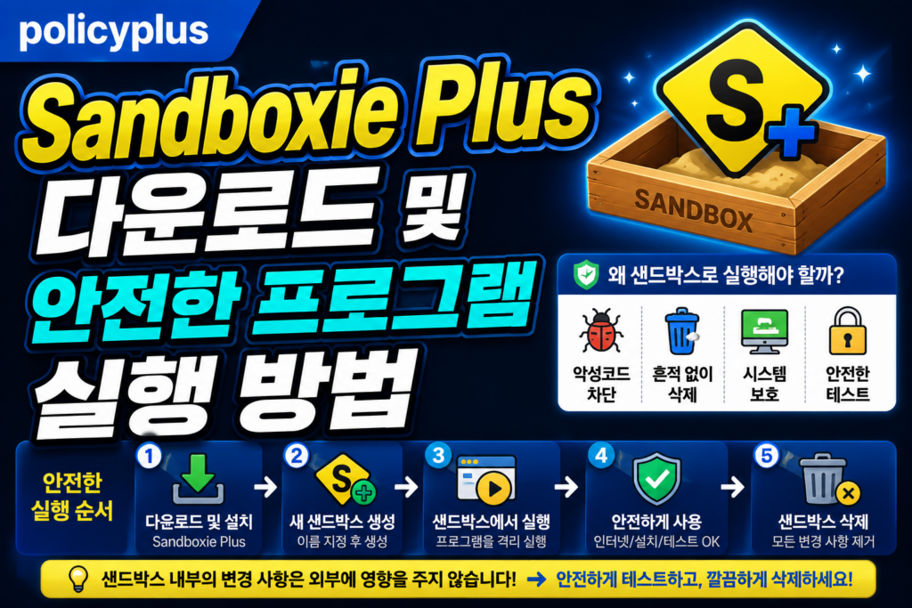 Sandboxie Plus 다운로드 및 안전한 프로그램 실행 방법